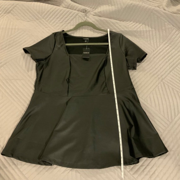Torrid faux leather -peplum style top - Picture 3 of 3